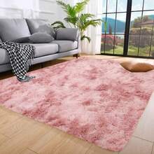 Plush Rug 2.00 X 1.50 Beige - 混合粉紅 - 查看 3