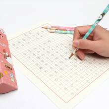 3/12/24 piezas Lápices de madera pastel HB con borrador, núcleo de grafito suave, estilo de barril triangular, patrón de animales, útiles de escritorio para escribir, dibujar, bocetear, tomar notas, diario, planificador, scrapbooking, arte, diseño, regalo para maestros, accesorios de escritorio creativos - A - Ver 9