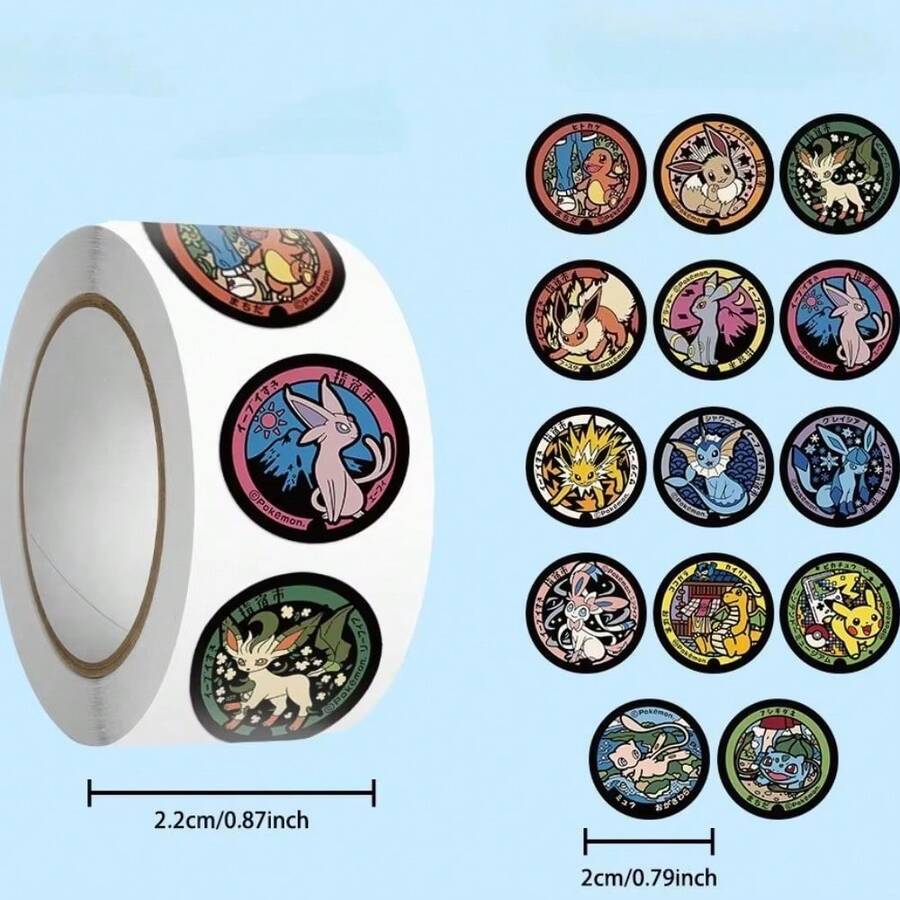 500 miếng dán cuộn phong cách retro, hình hoạt hình, thích hợp làm quà tặng sổ lưu niệm, điện thoại di động, hành lý, có thể xé rời, không cần keo, trang trí dễ thương, quà tặng sinh nhật hoàn hảo, món quà bất ngờ nhỏ. - Nhiều màu - Xem 1