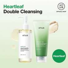 100M Viral Double Cleanser Duo |   Pore Cleansing Oil & Gentle Exfoliating Cleanser |   Korean Skincare Kit For Clear, Hydrated Skin Mild Heartleaf - Cặp đôi - Xem 1