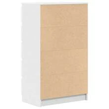 Cómoda blanca Joinmee 60x36x103 cm con 5 cajones, cajonera de madera de ingeniería para dormitorio, salón, recibidor y apartamento - Blanco - Ver 5