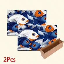 1pc Abstract Fish School Pattern Silica Gel Carpet, Easy To Clean, 3D Printed Rectangular Rug, Suitable For Entryway, Living Room, Kitchen, Bedroom, Hallway, Bathroom, Laundry Room - Polyester Carpet, Suitable For Indoor And Outdoor Home Decor - Multicolor - View 15