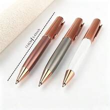 Bút bi mạ vàng hồng sang trọng, bút ký văn phòng phẩm, bút viết xoay được, quà tặng văn phòng phẩm cho nam và nữ. - JJ - Xem 2