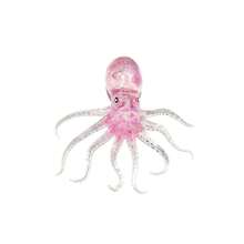Kawaii Glitter Octopus Squishy Fidget Toy For Stress Relief & Desk Decor - Blue - View 5