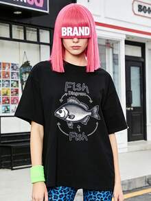 Camiseta de manga corta con cuello redondo suave y casual de verano para mujer, tops para salir, algodón, vintage, estilo callejero europeo y americano, casual deportivo, estilo unisex, estilo casual urbano, tops bonitos, Gen Z, curvy, ropa Y2K, camisetas divertidas, tops para damas, conjuntos de vacaciones para mujer, top lindo, camiseta gráfica, conjuntos de primavera, camisetas holgadas, ropa de calle retro, estilo de los 90, estilo de los 2000, subcultura, top negro, tops blancos, atuendo de fiesta de los 90. Negro - Negro - Ver 3