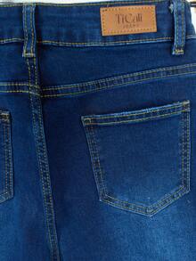 Jeans De Corte Recto Y Tiro Alto Estilo Minimalista Y Atemporal. - Azul Oscuro H2KA02 - Ver 8