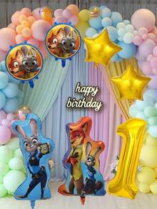 Disney Bộ bóng bay số chủ đề Zootopia cao cấp, bóng bay tráng bạc bền chắc với hình ảnh nhân vật và ngôi sao sống động, được làm từ chất liệu tráng bạc dày dặn, chống rách, có khả năng chịu được sử dụng nhiều lần. Các đường may được gia cố giúp ngăn ngừa bóng bị nổ trong quá trình bơm và sử dụng, đồng thời chất liệu tráng bạc được xử lý để chống phai màu do ánh nắng mặt trời. - Bóng bay - Xem 12