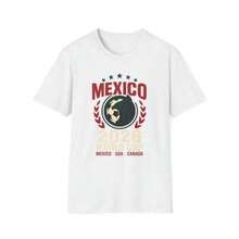Camiseta Unisex Softstyle de la Copa Mundial 2026, Camiseta para Fanáticos del Fútbol, Camiseta para Entusiastas de los Deportes, Orgullo de México, EE. UU. y Canadá, Regalo para Amantes del Fútbol - Negro - Ver 6