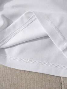 Camiseta de manga corta estampada para mujer joven, moderna y adecuada para el uso diario, sencilla y elegante. - Blanco - Ver 4
