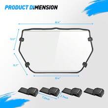 nilight Frokom Front Half Windshield, X3 Half Windshield Fit For 2017 2018 2019 2020 2021 2022 2023 Can-Am Mavericker X3 Turbo / X DS Turbo R / MAX Turbo / MAX X RS Turbo R/2018 X3 900,UTV Wind Deflector Durable Off Road Outdoor Riding Accessory Chunfeng-2000: Full Throttle - C - View 2