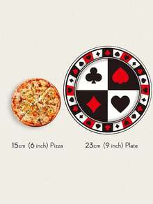 68Pcs Poker Theme Disposable Paper Plates Set, 7/9 Inch Dinnerware With Cups Napkins, Compostable , Perfect For Parties, BBQ, Picnic, Camping, Birthdays, Clubs & Restaurants - Multicolor - View 6