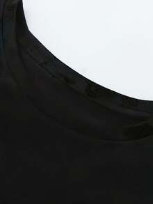 Camiseta casual creativa para mujer - Negro - Ver 3