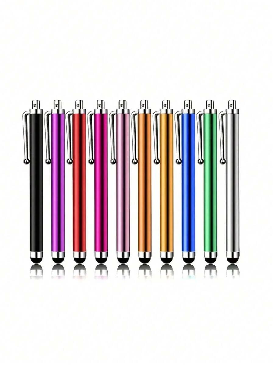 10pcs Aluminum Alloy Touch Screen Stylus Pen - Multicolor - View 1