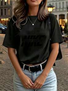 Women T-Shirts - Black - View 4