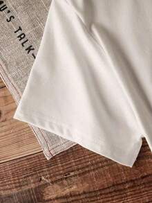 Women's Wine And Cheese Club Print Short Sleeve Crew Neck T-Shirt - Vintage Street Style Unisex Loose Cotton Short Sleeve Crew Neck T-Shirt - 白色 6 - 查看 4
