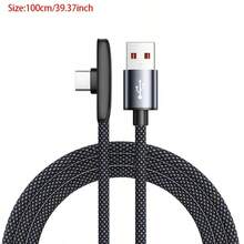 Cable de datos USB-C trenzado de carga súper rápida de 100W, universal - Negro - Ver 11