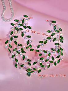 1pc Luxury Rhinestone Decorated Forehead Pendant Bridal Headband Wedding Accessory Suitable For Party Photography - Multicolor - View 4