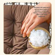 1PC Multi-Functional Rocking Chair Cushion, Suitable For Chairs, Hanging Baskets And Recliners. Seat Pad Egg Shaped Hammock Base Pillow Suspended Basket Rest, Suspended Seating Comfort, Egg Shaped Pillow, Hammock Base Cushion, Contemporary Pillow Style, Egg Shaped Design, Durable Stitching - Multicolor - View 12