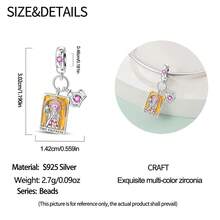 Vectoflux 1pc S925 Sterling Silver Queen Tag Pendant, Suitable For Handmade Bracelet, Necklace, Keychain DIY, Women's Gift, Birthday Party Holiday Gift - PAC1606 - View 4
