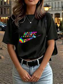 Women T-Shirts - Black - View 4