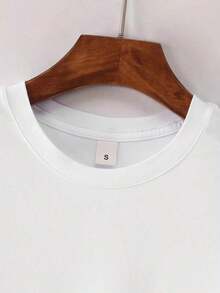 100% cotton Camiseta de diseño de conejo y zanahoria elegante de talla grande para mujeres - Manga corta, cuello redondo para /verano/otoño - Lavar en máquina, mezcla - Blanco - Ver 3