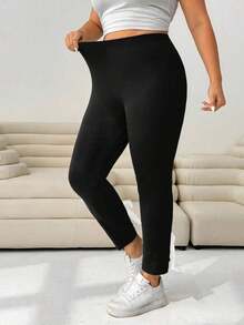 Pantalones casuales ajustados de color negro con decoración de moño y abertura lateral para mujer de talla grande, para verano, otoño, lindos, vacaciones en la playa, estilo occidental, concierto de música country, escuela, brunch - Blanco y Negro 2 - Ver 5