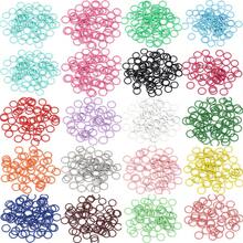 50pcs Iron Colored Closed Jump Rings, Macaroon Color Open Rings, Handmade Jewelry Accessories Flat Open Connectors, DIY Jewelry Making Linking Rings - Single-loop Opening - View 6
