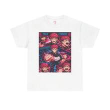 Camiseta de Yuji Itadori, personaje de anime T1EE, 220 g, algodón puro, manga corta, para hombre y mujer. Tejido grueso, resistente a las arrugas y que no se deforma fácilmente. Estilo sencillo y versátil, ligero y transpirable, perfecto para ir al trabajo, viajar, acampar, ir de compras y para el tiempo libre diario. - Blanco - Ver 1