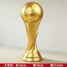 1pc Gold Football Champion Trophy, Sports Event Award Ornament, Resin Decorative Award Souvenir, Tournament Winner Desktop Decoration Gift - View 13