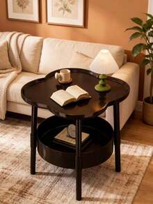 Modern Cream-Colored Side Table With Storage Function - Space-Saving, Made Of White Plastic, Suitable For Living Room, Bedroom, Balcony, Bathroom Storage And Kitchen Essentials - Multicolor - View 7