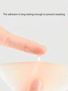 1 Pair Seamless Self-Adhesive Anti-Friction Washable Nipple Covers, Suitable For Swimwear, Clothing Coverage, Camisoles, Beach, Hot Springs, Travel, V - Lifting Style - View 3