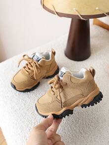 1 Pair Kids Shoes New Spring Soft Bottom Children's Sports Shoes Boys Running Shoes Lightweight Anti-Slip - Khaki - View 2