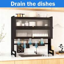3-Tier Dish Racks For Kitchen Counter, Stainless Steel Kitchen Dish Drying Rack Large Dish Drainers For Kitchens Counter, Space Saving Dishes Strainer For Bowl, Plate, Cup - Modern Counter Organizer - View 6
