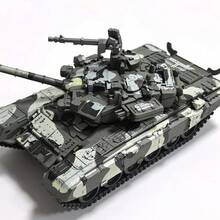 Bloques de construcción serie militar modelo juguetes creativos multiusos M1A2 leopardo 2A7  tanque de batalla principal para niño regalo de Navidad - Tanque Challenger - Ver 5