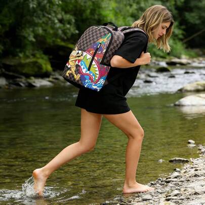 1pc Fashionable Pattern Multipurpose Backpack, Popular Lightweight Printed Backpack, Stylish Outdoor Commuter Bag, Large Capacity Travel Bag, Multifunctional Storage Backpack, Adjustable Shoulder Straps, Back To School, Best Valentine's Day Gift, Gift For Friends Or Others, Gift For Men, A Fun Gift