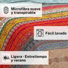 Novotextil 印花超細纖維絎縫床罩，輕盈透氣，適用於 90、105、135、150 和 180 厘米的床——夏季和春秋季床罩，含 1 或 2 個枕套——柔軟耐用的現代裝飾被（安塔利亞） - 安塔利亞 - 查看 3