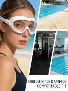 Lunettes de natation pour adultes, vision ultra-claire anti-buée et protection UV, cadeau idéal pour la rentrée scolaire, accessoire de natation essentiel, indispensable pour les vacances, choix de cadeau parfait pour les adultes, hommes, femmes et adolescents, convient à diverses activités de natation, coques oculaires en silicone souples et étanches, bandeau élastique réglable confortable - Multicolore - Voir 9
