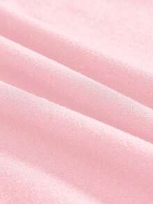 Camiseta básica de manga larga y cuello redondo negro ajustada para mujer, perfecta para el verano - Rosa Pálido - Ver 5