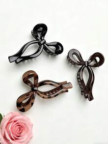 3件套女士简约时尚发夹，百搭日常佩戴，休闲女士发饰，简约发爪 - 彩色 - 查看 2