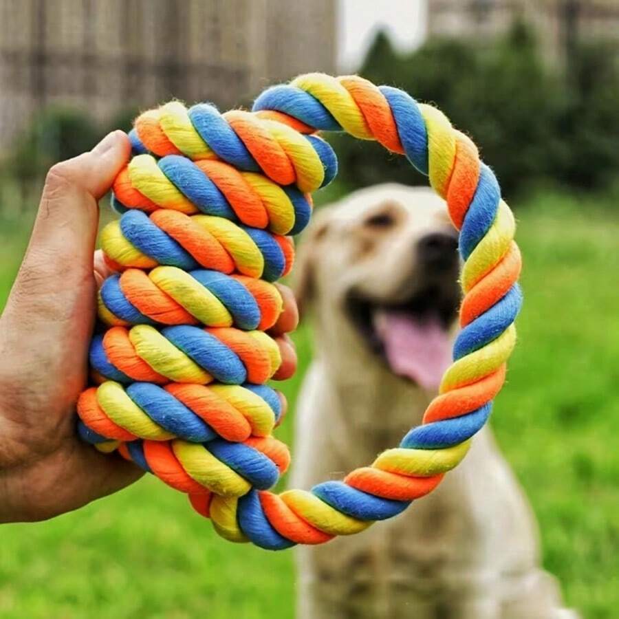 1 món đồ chơi gặm cho chó giống lớn - Nhiều màu sắc, đồ chơi gặm bền chắc dành cho chó thích gặm mạnh, bộ đồ chơi gặm nha khoa chịu lực cao dành cho chó cỡ trung và lớn, bộ đồ chơi kéo co mọc răng không thể phá hủy cho chó con, thiết kế giúp làm sạch răng và chống cắn. - Nhiều màu - Xem 1