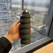 16Oz Collapsible Silicone Water Bottle, Reusable Foldable Travel Cup With Carabiner, Perfect Father'S Day Gift,Leak-Proof Portable Drinking Cup For Hiking, Camping & Sports - Nhiều màu - Xem 10