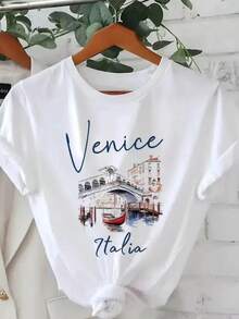 1 camiseta de algodón puro para mujer con estampado de letras y anime, diseño sencillo, cómoda y transpirable, adecuada para uso casual diario, que muestra un estilo natural y elegante, imprescindible para fiestas de verano, envío local, 180g 100% algodón. - Blanco - Ver 1