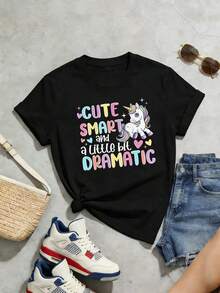 Camiseta de manga corta con cuello redondo suave y casual de verano para mujer, tops para salir, vintage, Gen Z, tops, curvas, ropa Y2K, algodón, Italia, Grecia, tops de mujer, tops bonitos, camisetas gráficas, conjuntos de primavera, estilo callejero americano, casual deportivo, estilo unisex, estilo casual urbano, casual, jersey, camisetas holgadas, ropa de calle retro, estilo de los 90, estilo de los 2000, subcultura, estilo europeo, tops negros, tops blancos, conjuntos de fiesta de los 90. Negro - Negro - Ver 3