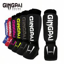 GINGPAI Muay Thai Leg Guards With Foot Protection, Suitable For Teenagers And Adults, Kickboxing, MMA, Karate Leg Sleeves, Non-Slip Knitted Leg Pads For Men And Women - Multicolor - View 3