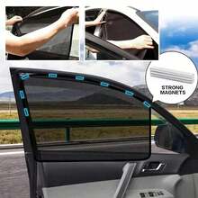 4pcs Magnetic Car Sunshade - Ultra-Thin, Sun Protection & Heat Insulation, Retractable Side Window Shade, Mosquito-Proof, Suitable As Gift For Friends, Graduation Gift, Back To School Gift, Christmas Decoration, Gift For Parents, Personalized Gift, Birthday Gift, New Year Gift - A - View 4