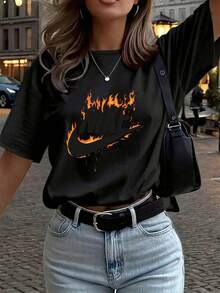 Women T-Shirts - Black - View 6