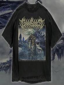 Camiseta unisex de Dark Souls less King, camiseta metálica de videojuego, prenda gráfica de manga corta, apta para hombres y mujeres, para todas las estaciones. - Negro - Ver 1