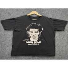 Camiseta Vintage de Nick Cave y The Bad Seeds para Hombre y Mujer - Camiseta de Banda Oversize de 100% Carga Pesada con Estampado Icónico, Ropa Unisex para Fanáticos de la Música Rock (S-3XL) - Camise - Negro - Ver 2