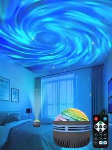 【Aurora Projector】北極光投影燈 LED 銀河星空夜燈,適合臥室、家庭劇院裝飾、聖誕節、萬聖節、婚禮、派對節日禮物,兼容行動電源與適配器 - 多色光 - 查看 9