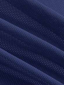 Top tubo de malla retorcida para mujer, uso casual minimalista para todos los días - Azul marino - Ver 4